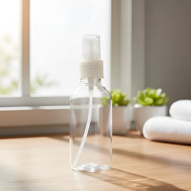 Botella PET de 125 ml con Atomizador | Ámbar, Blanco y Transparente