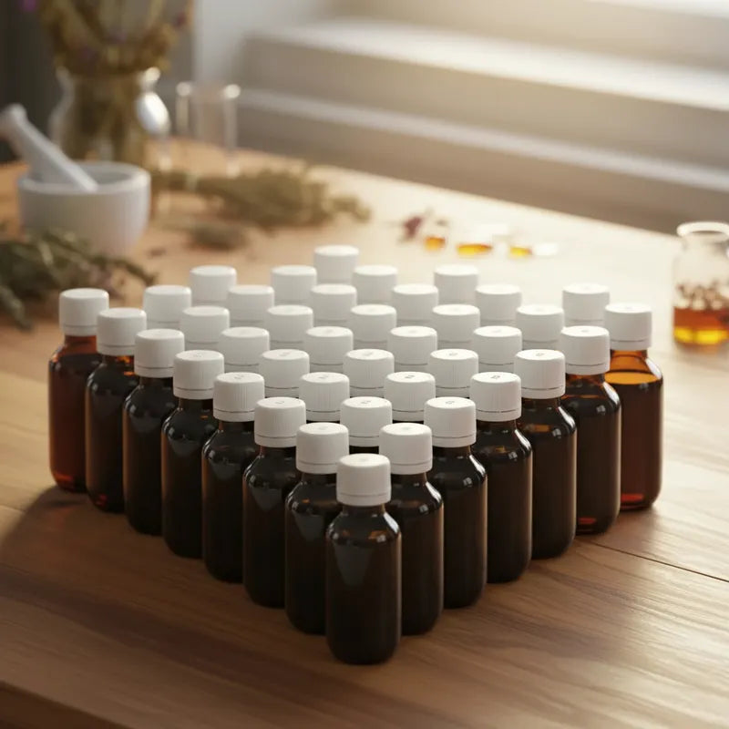 Botellas PET 60 ml con Tapa de Seguridad e Inserto gotero | Jarabes, Cosmética y Alimentos