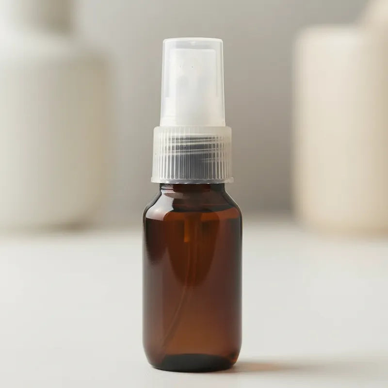 Botella PET de 40 ml con Atomizador | Ámbar, Blanco y Transparente