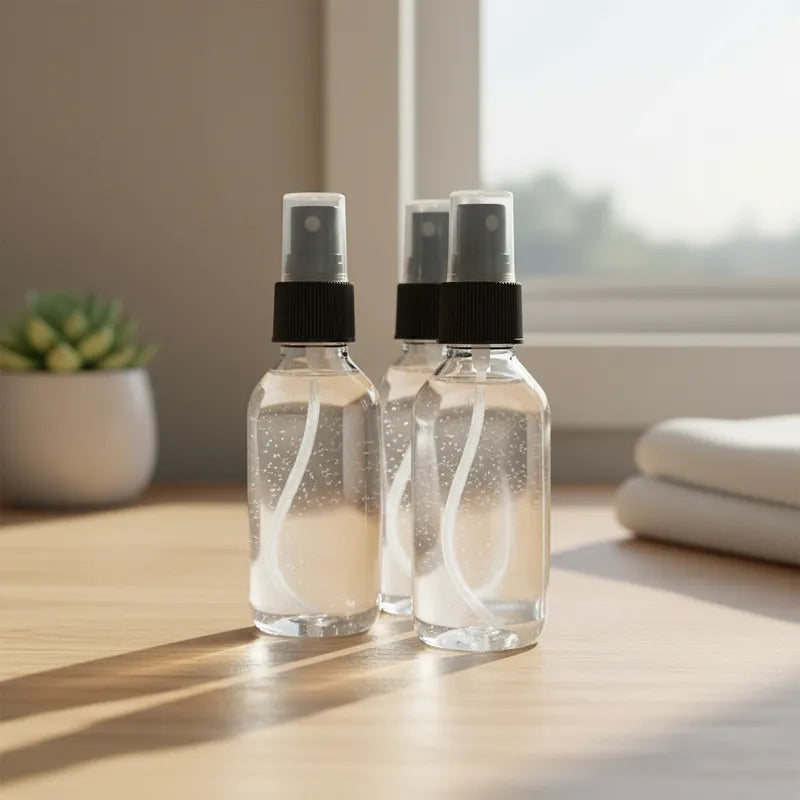 Botella PET de 125 ml con Atomizador | Ámbar, Blanco y Transparente